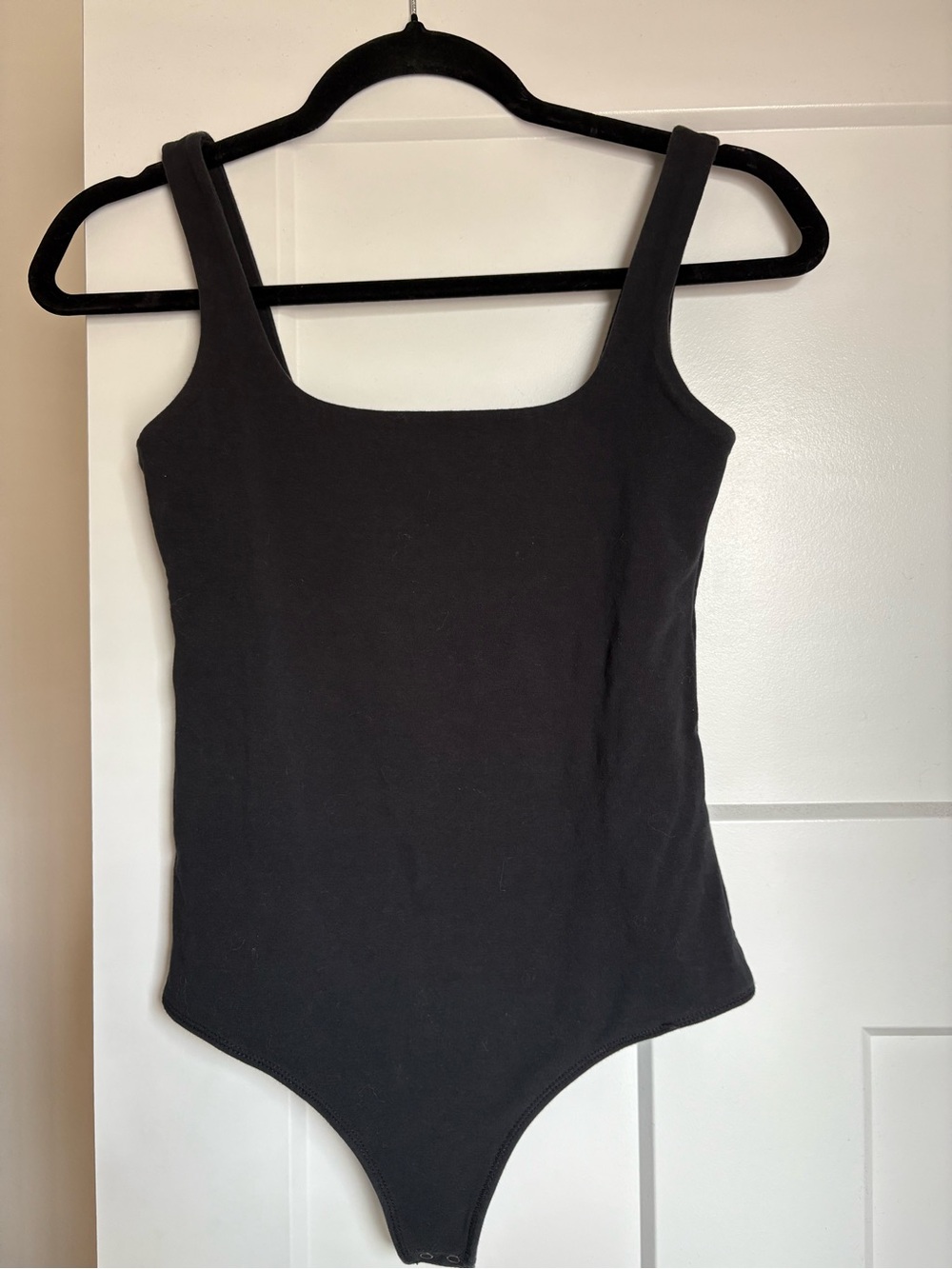 Abercrombie & Fitch Black Square-Neck Bodysuit